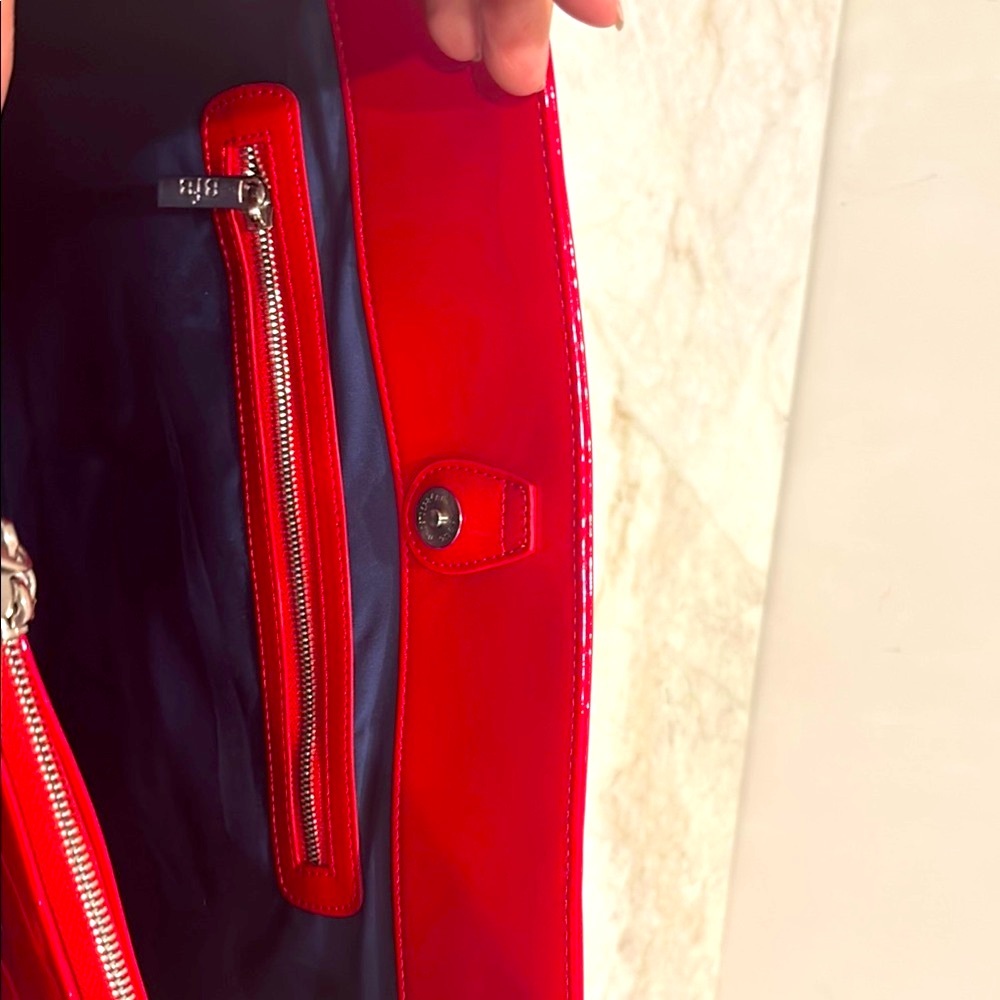 My Best Friend is a Bag | Lindsay 17” Red Vegan Laptop Tote Bag.NWT - Picture 8 of 11